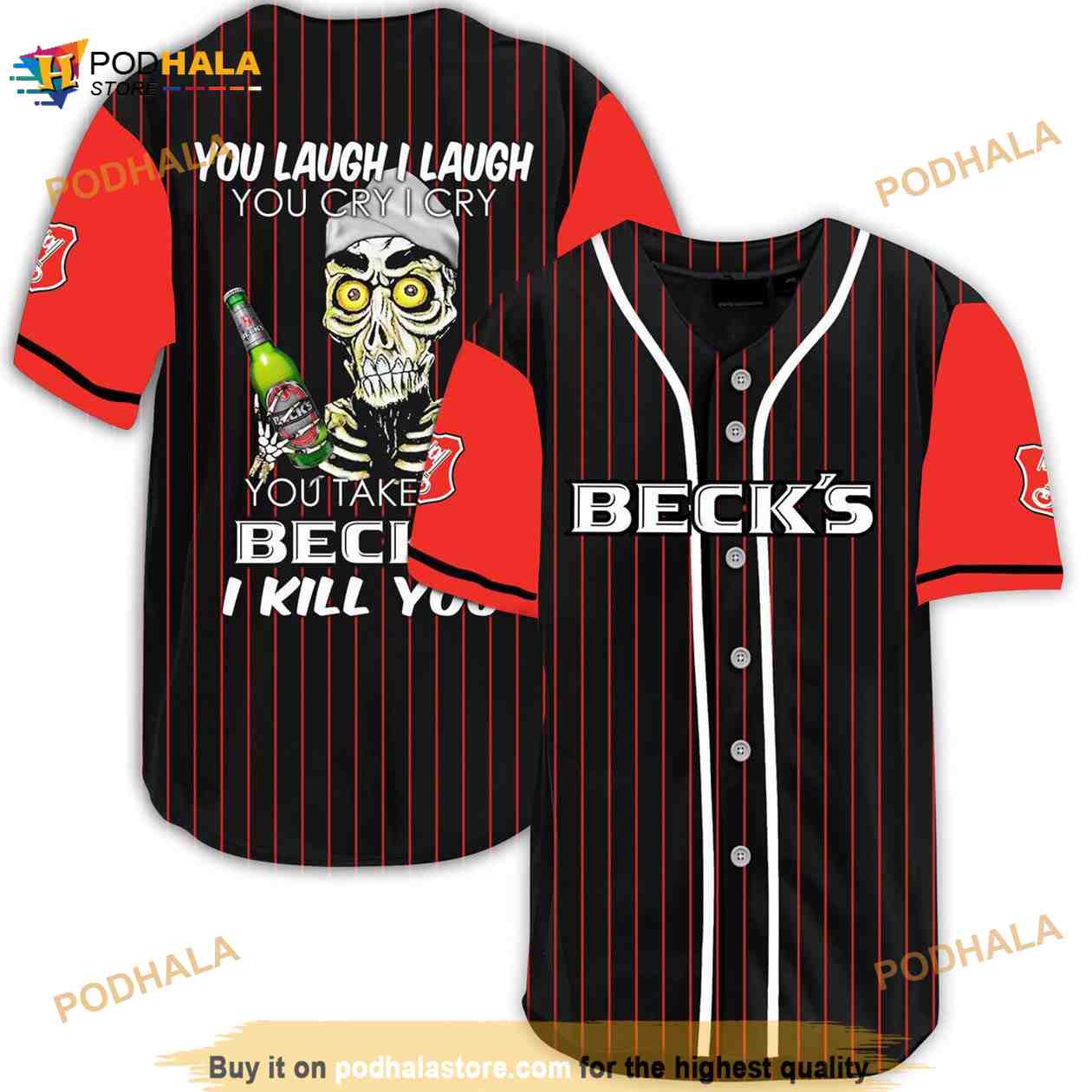 Achmed Laugh Cry Take My Beck’s Beer I Kill You 3D Baseball Jersey Achmed Laugh Cry Take My Beck’s Beer I Kill You 3D Baseball Jersey