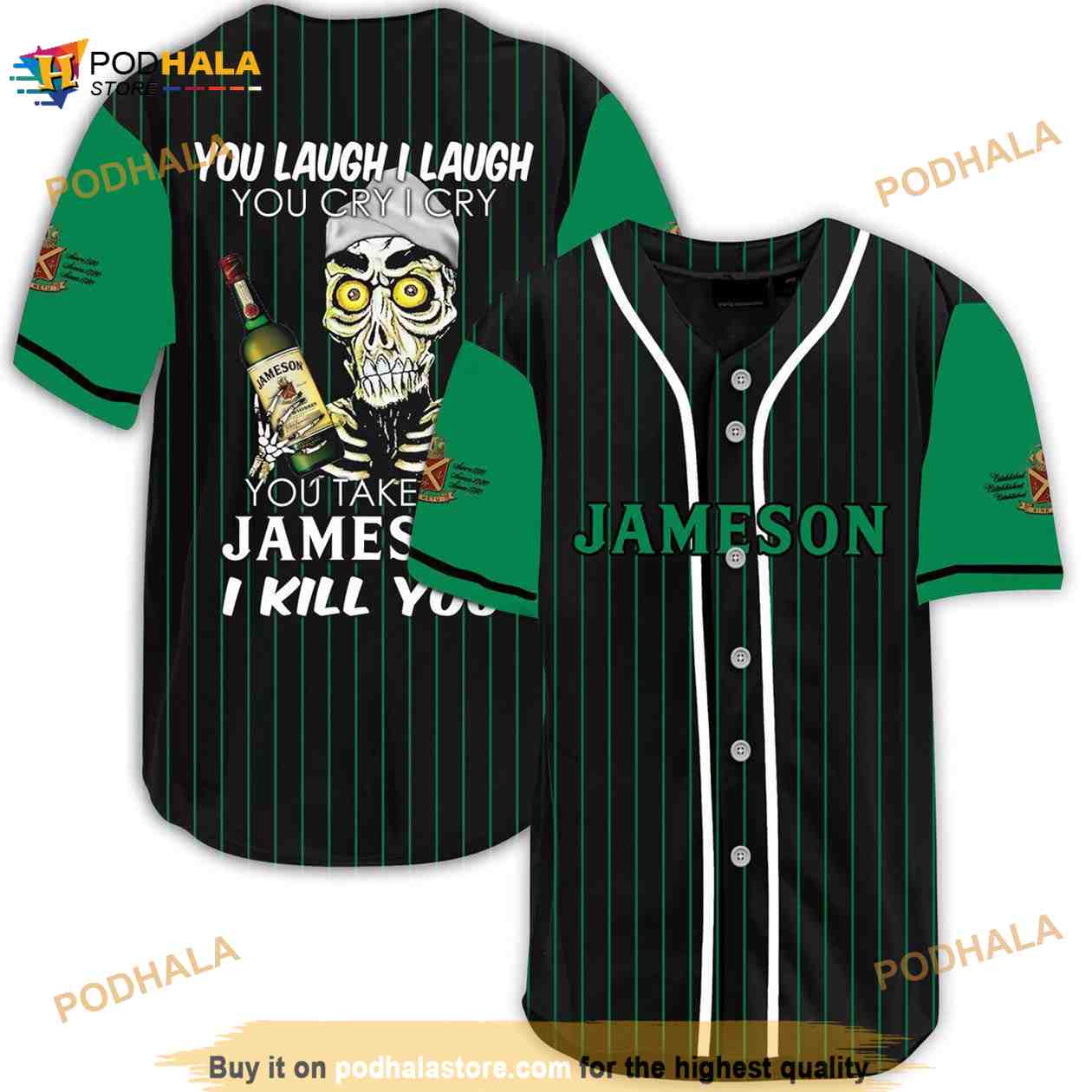 Achmed Laugh Cry Take My Jameson Whiskey I Kill You 3D Baseball Jersey Achmed Laugh Cry Take My Jameson Whiskey I Kill You 3D Baseball Jersey