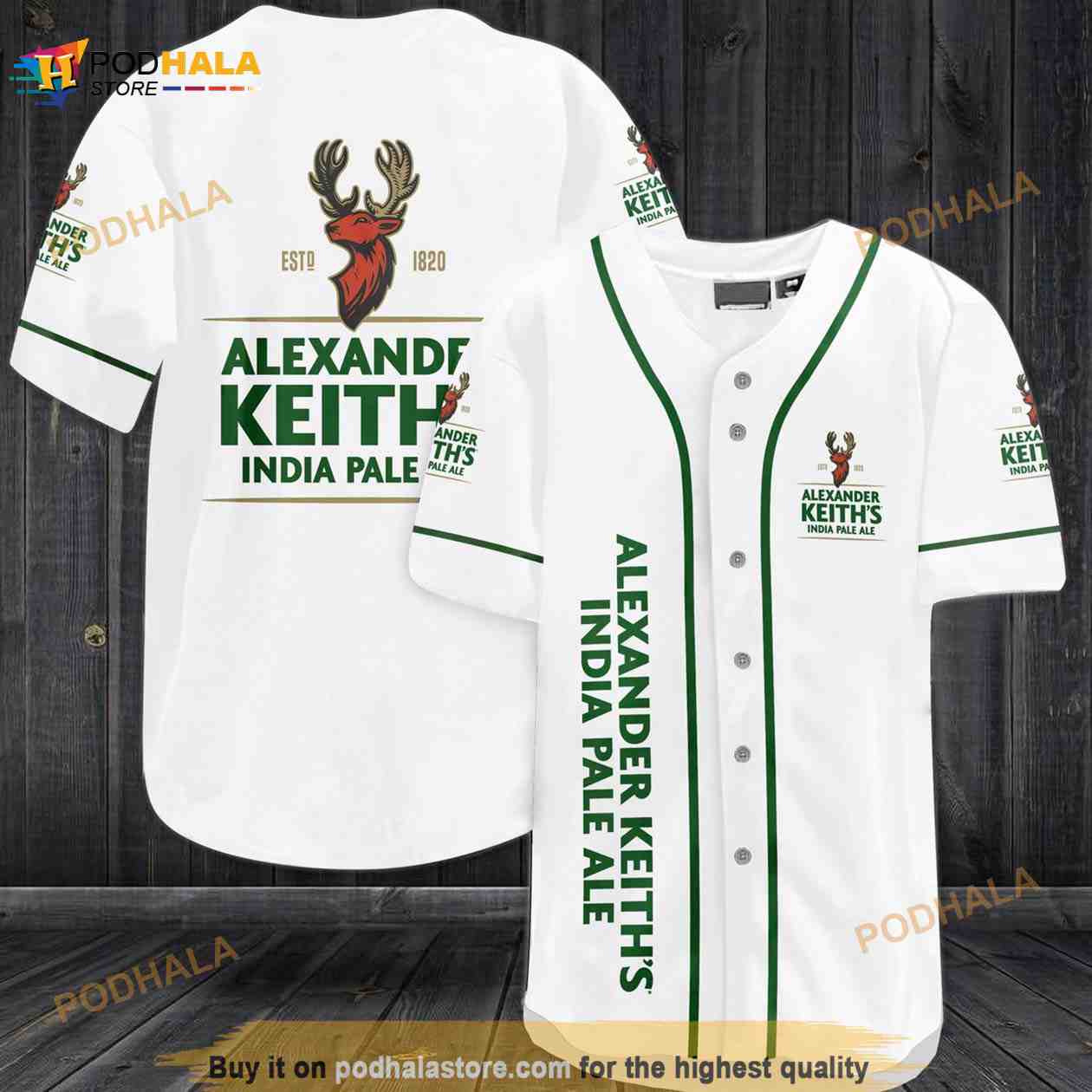 Alexander Keith’s Indian Pale Ale 3D Baseball Jersey Alexander Keith’s Indian Pale Ale 3D Baseball Jersey