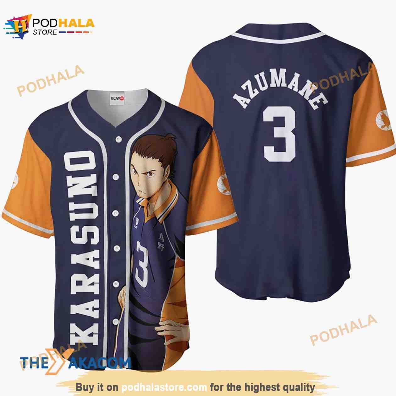 Asahi Azumane Haikyuu Anime Gift Christmas For Fan 3D Baseball Jersey Shirt Asahi Azumane Haikyuu Anime Gift Christmas For Fan 3D Baseball Jersey Shirt