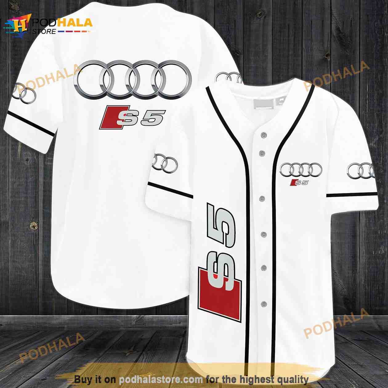 Audi S5 3D Baseball Jersey Audi S5 3D Baseball Jersey
