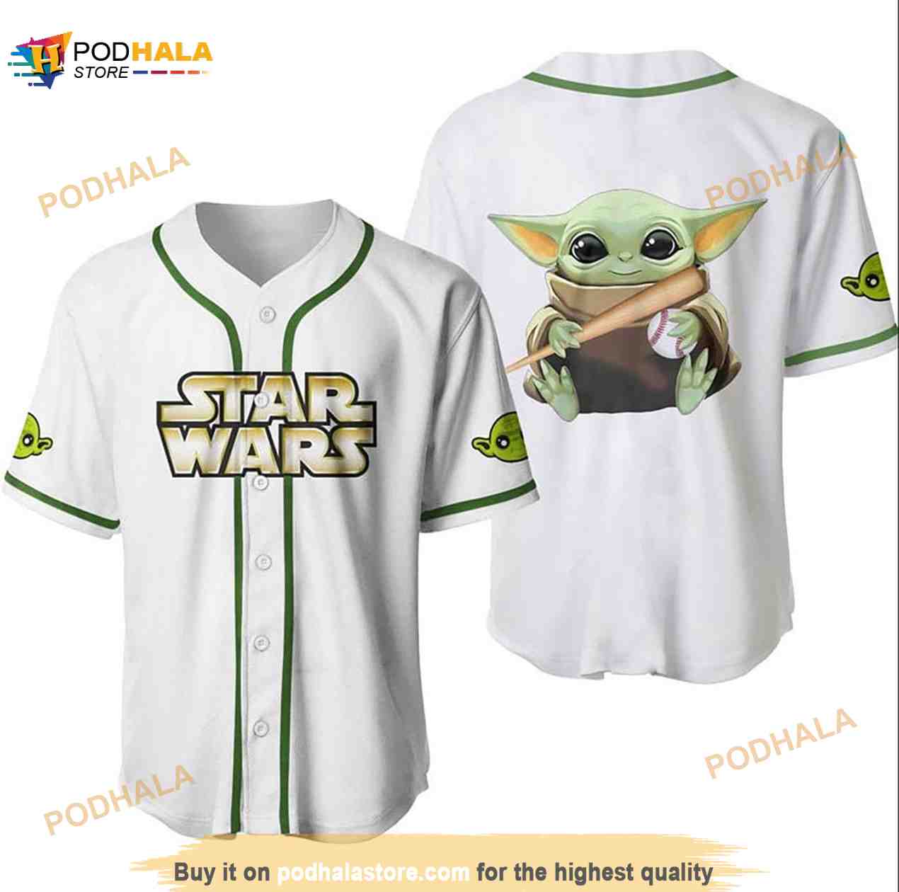 Baby Yoda Star Wars All Over Print Unisex 3D Baseball Jersey Baby Yoda Star Wars All Over Print Unisex 3D Baseball Jersey