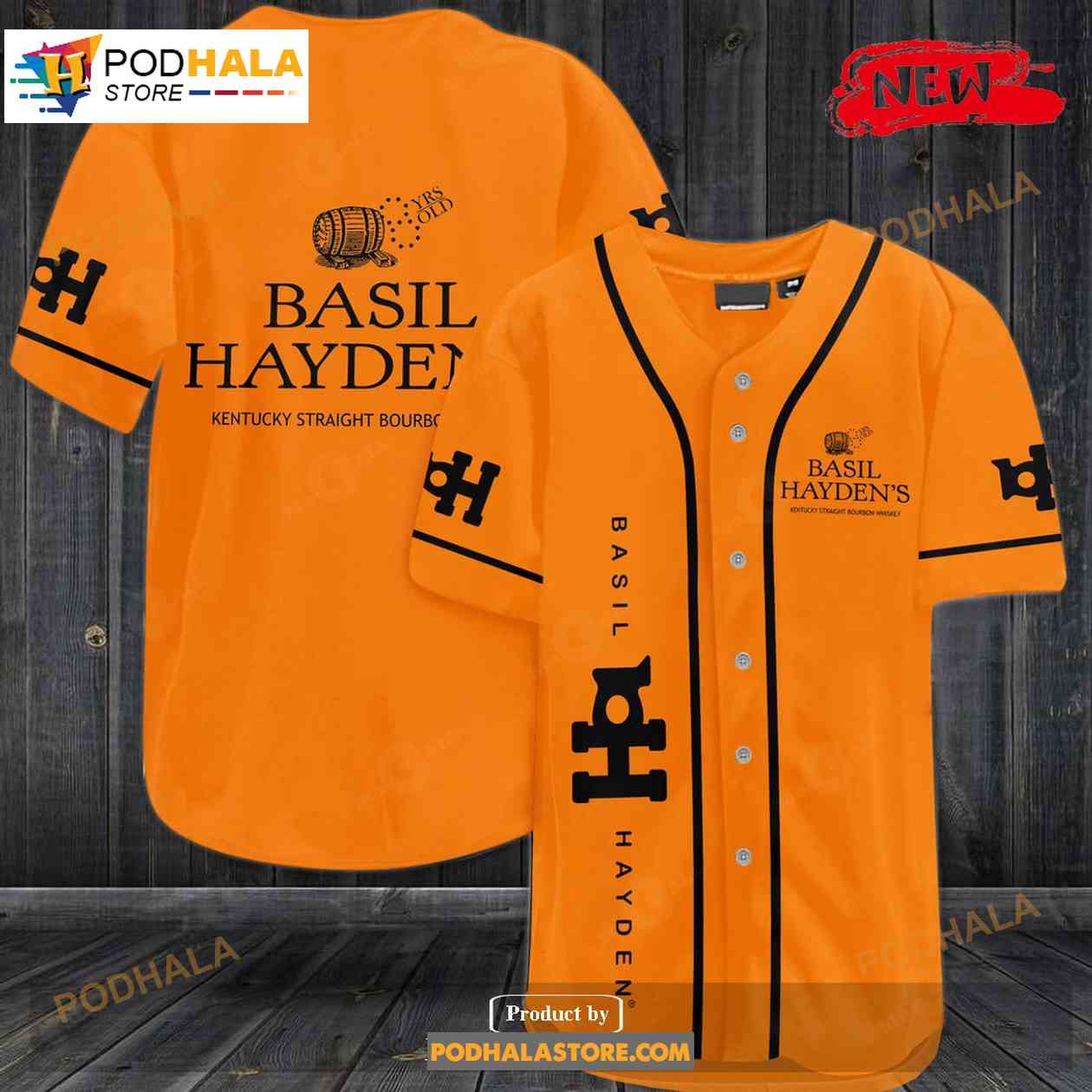 Basil Hayden’s Orange Baseball Jersey Basil Hayden’s Orange Baseball Jersey