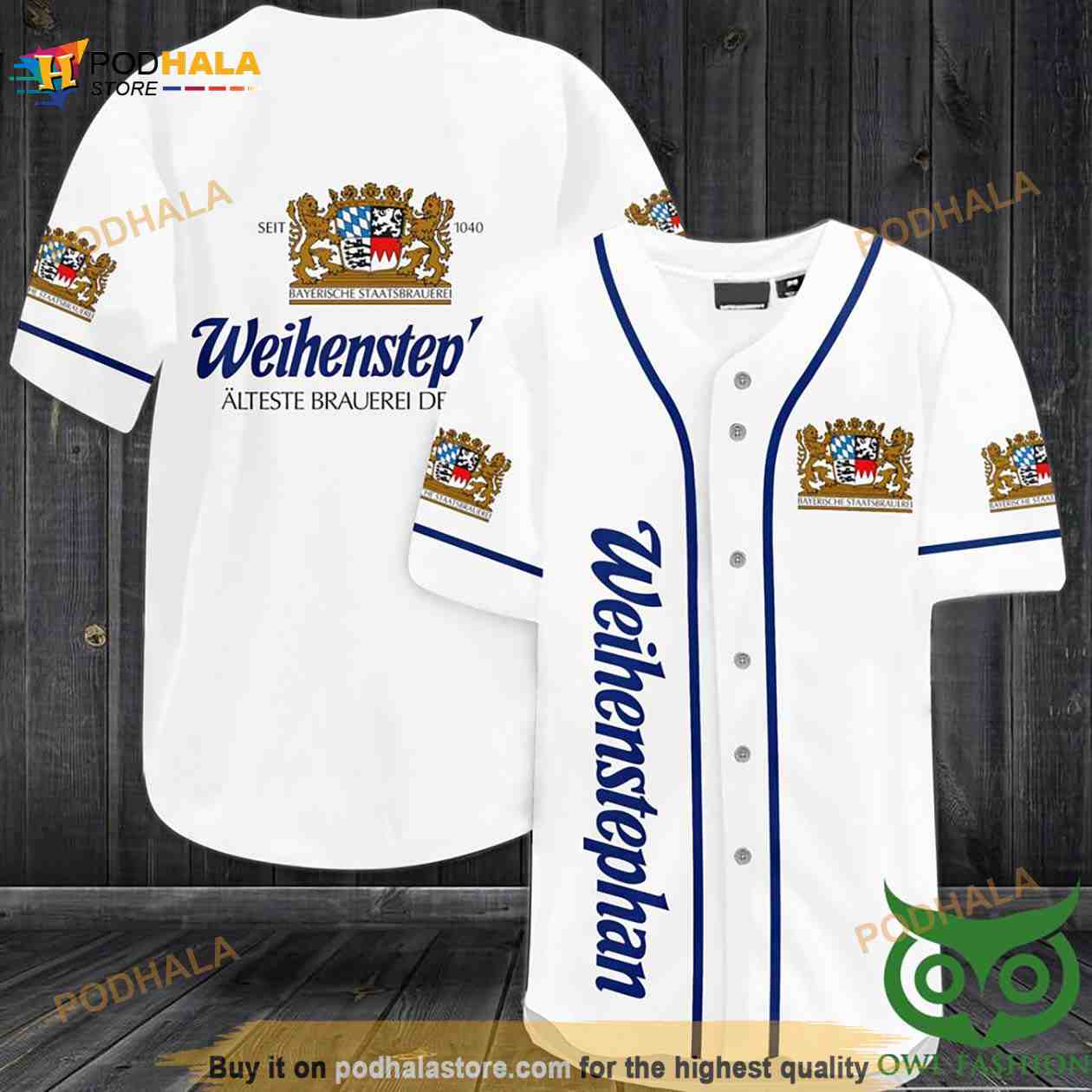Bayerische Staatsbrauerei Weihenstephan Brewery 3D Baseball Jersey Shirt Bayerische Staatsbrauerei Weihenstephan Brewery 3D Baseball Jersey Shirt