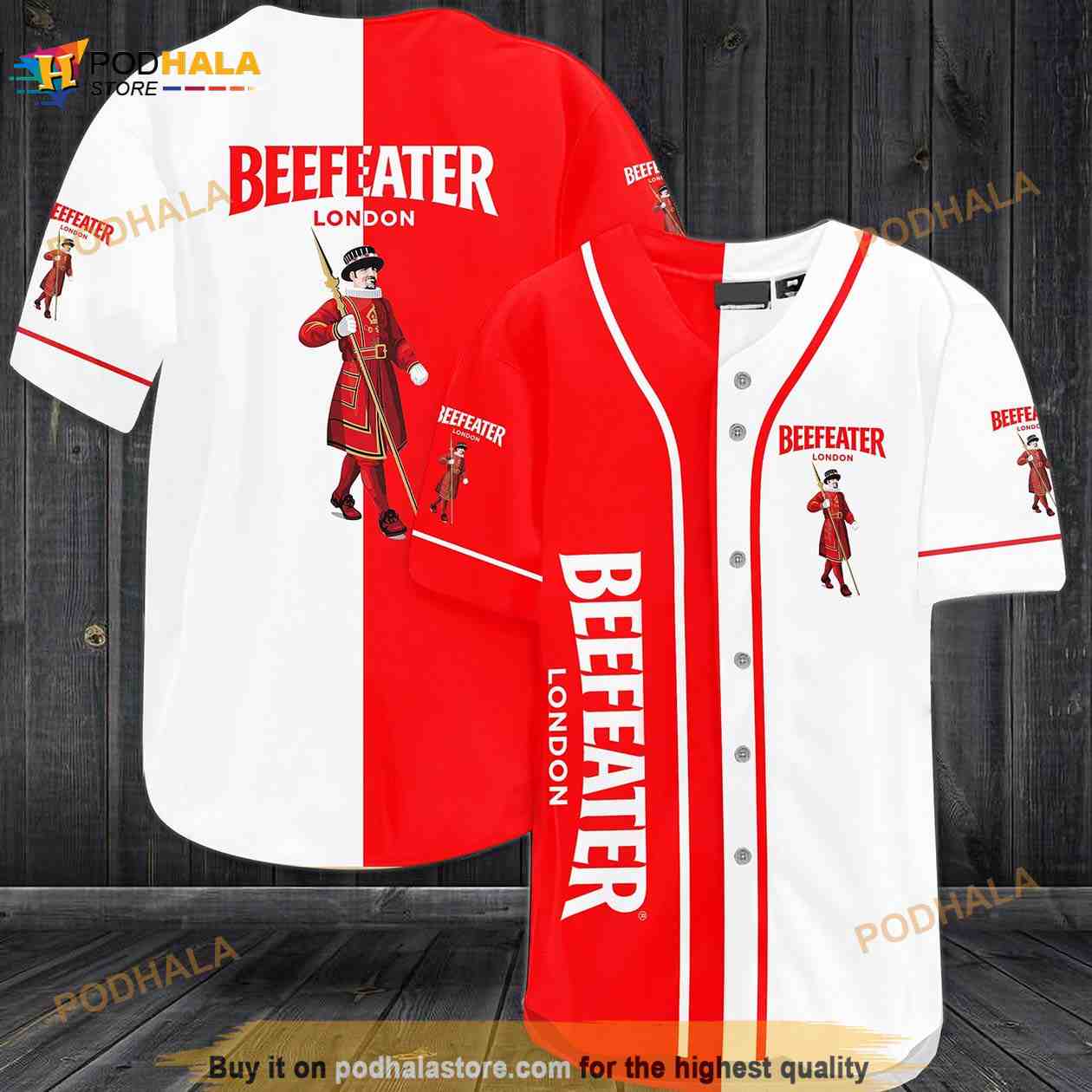 Beefeater Gin 3D Baseball Jersey Beefeater Gin 3D Baseball Jersey