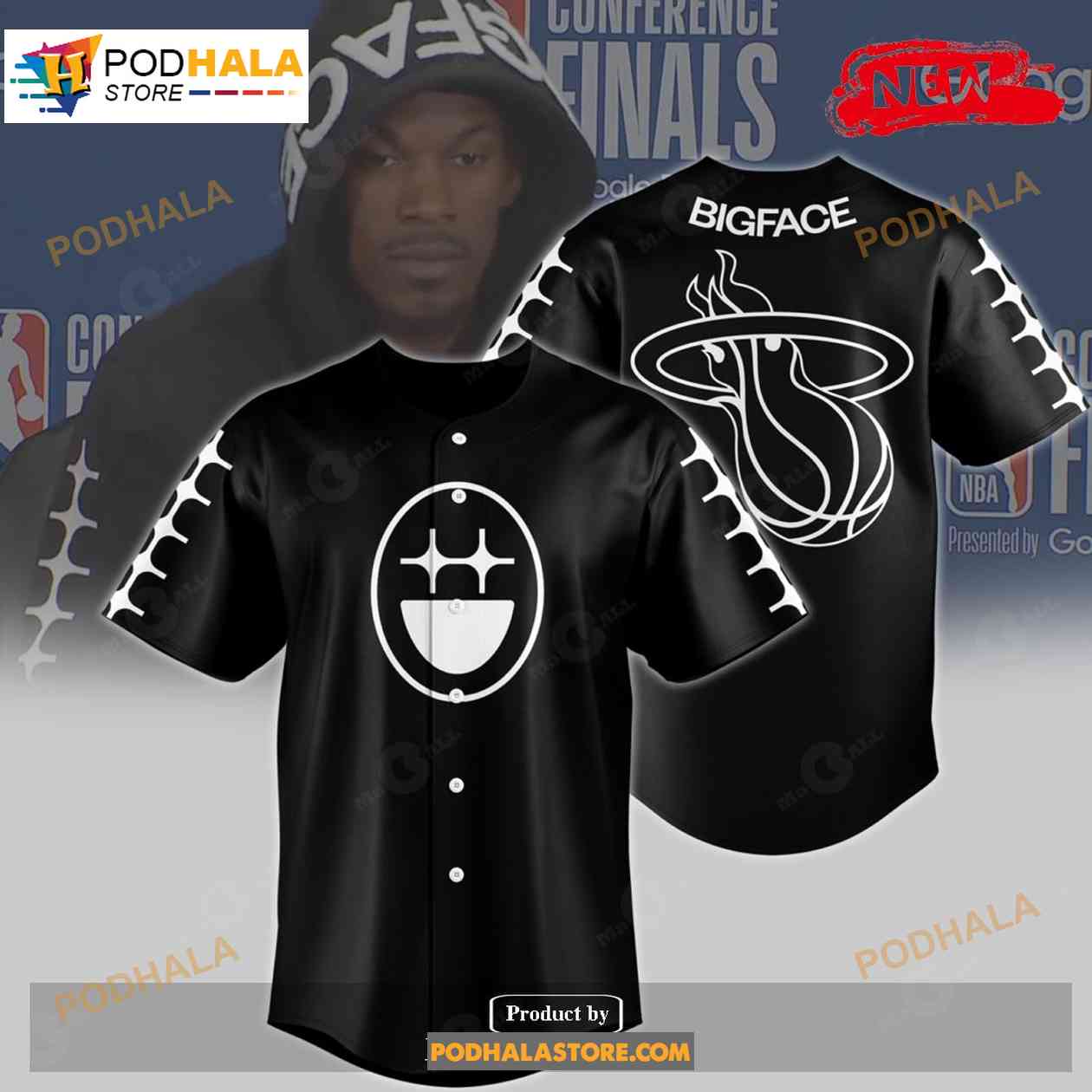 Big Face Coffee Jimmy Butler Black Jersey Big Face Coffee Jimmy Butler Black Jersey