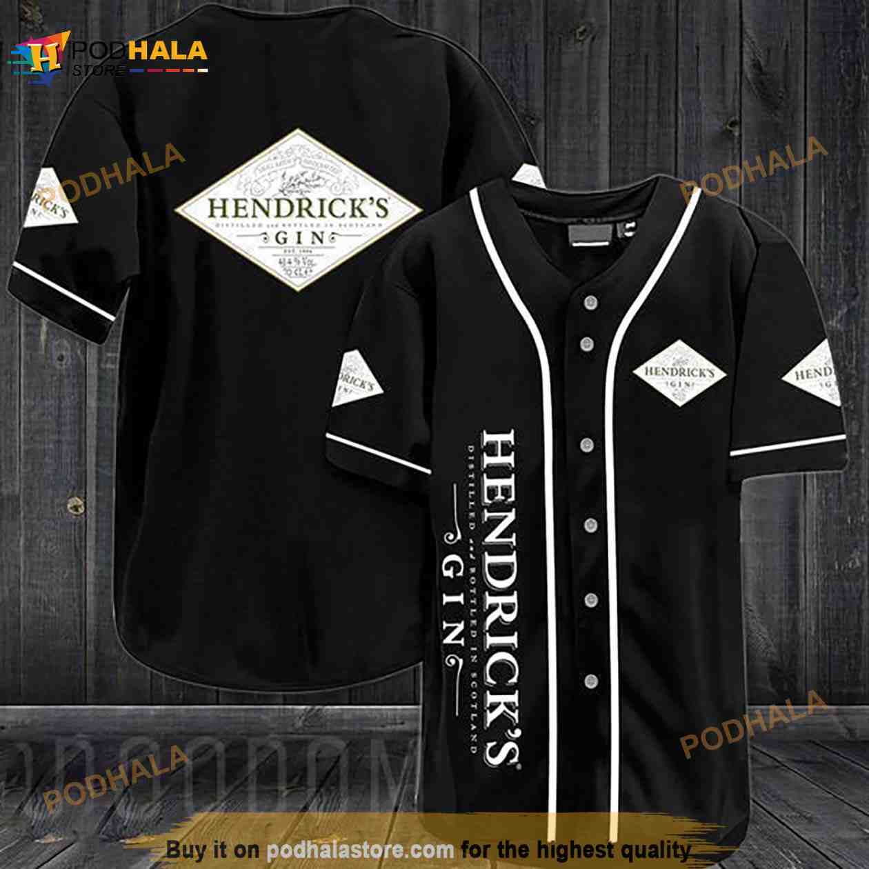 Black Hendrick’s Gin 3D Baseball Jersey Black Hendrick’s Gin 3D Baseball Jersey