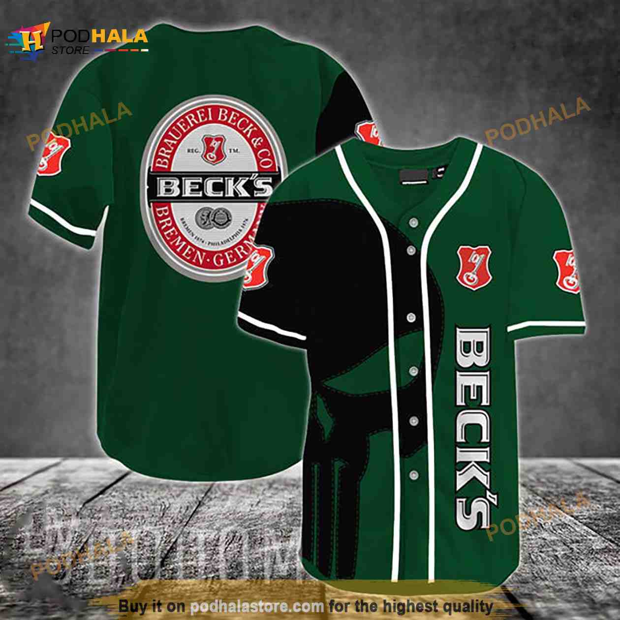 Black Skull Beck’s 3D Baseball Jersey Black Skull Beck’s 3D Baseball Jersey