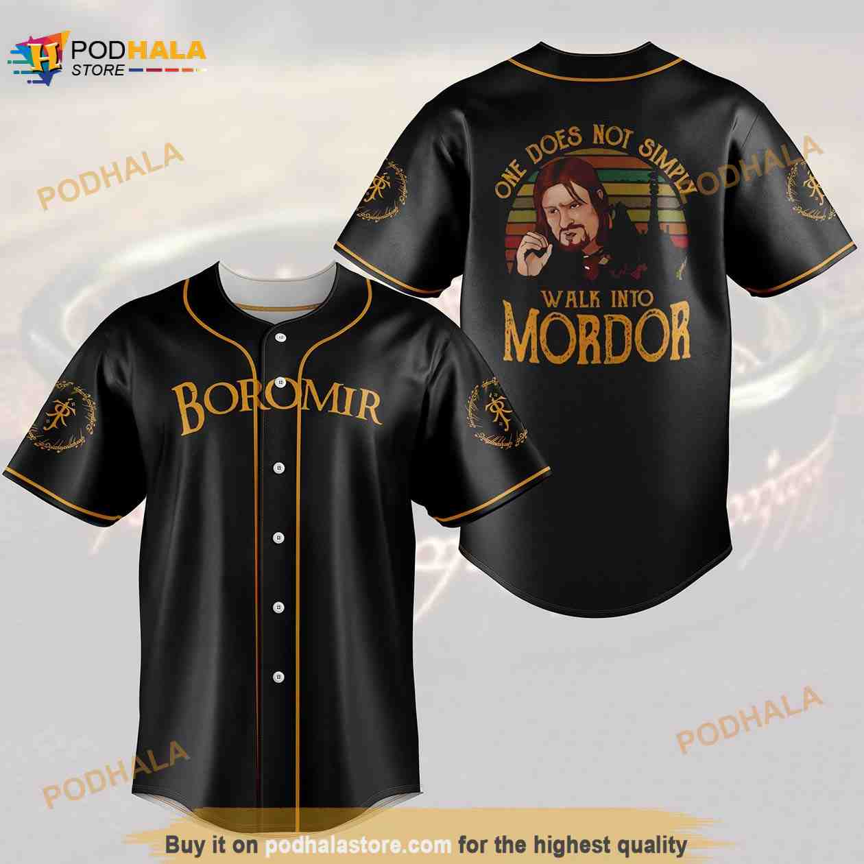 Boromir One Does Not Simply Walk Into Mordor Meme Unisex 3D Baseball Jersey Boromir One Does Not Simply Walk Into Mordor Meme Unisex 3D Baseball Jersey