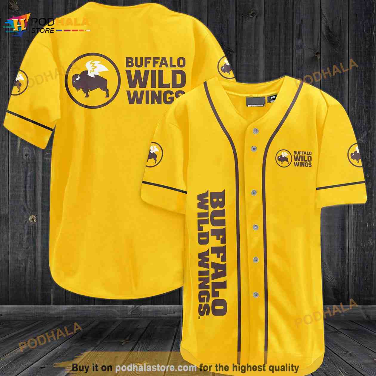 Buffalo Wild Wings 3D Baseball Jersey Buffalo Wild Wings 3D Baseball Jersey
