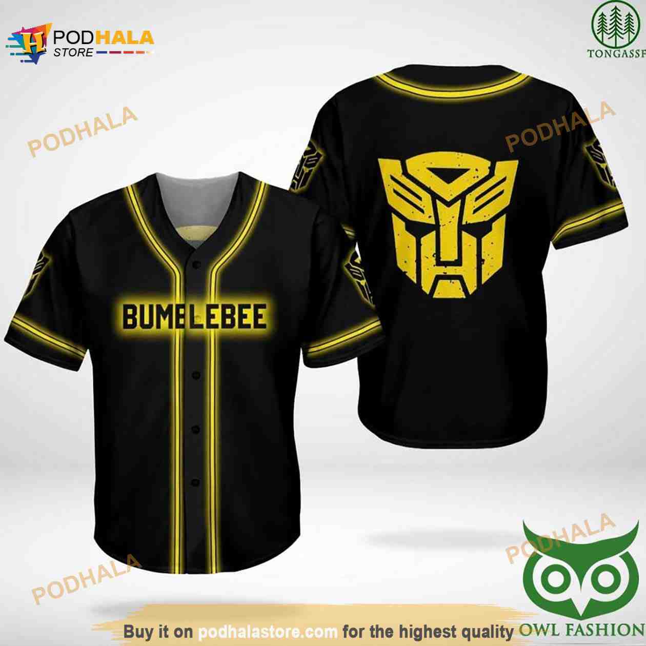 Bumblebee Transformer 3D Baseball Jersey Shirt Bumblebee Transformer 3D Baseball Jersey Shirt