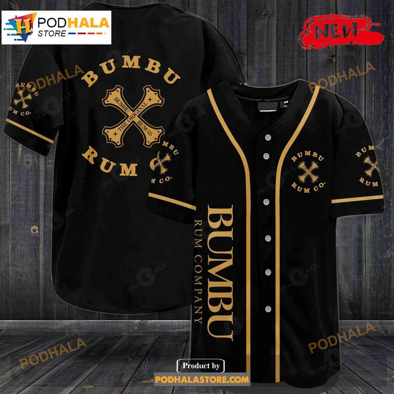 Bumbu Rum Co. All Over Print Black Unisex Baseball Jersey Bumbu Rum Co. All Over Print Black Unisex Baseball Jersey