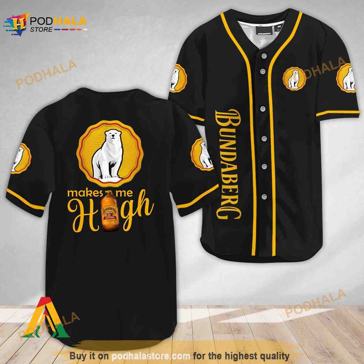 Bundaberg Make Me High 3D Baseball Jersey Bundaberg Make Me High 3D Baseball Jersey