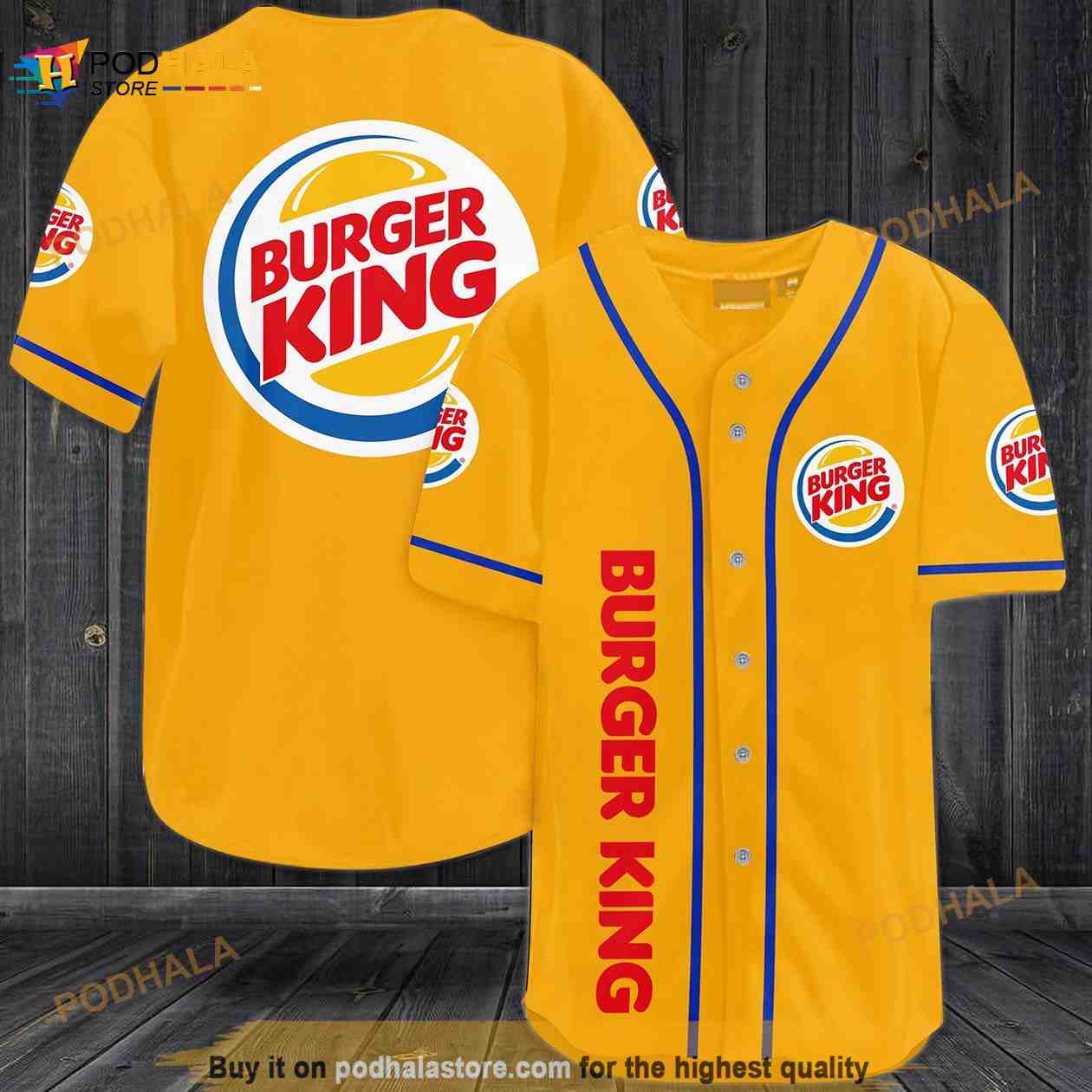 Burger King 3D Baseball Jersey Burger King 3D Baseball Jersey