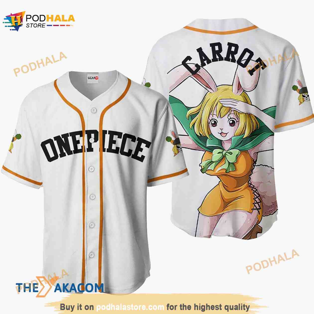 Carrot One Piece Anime Gift Christmas For Fan 3D Baseball Jersey Shirt Carrot One Piece Anime Gift Christmas For Fan 3D Baseball Jersey Shirt