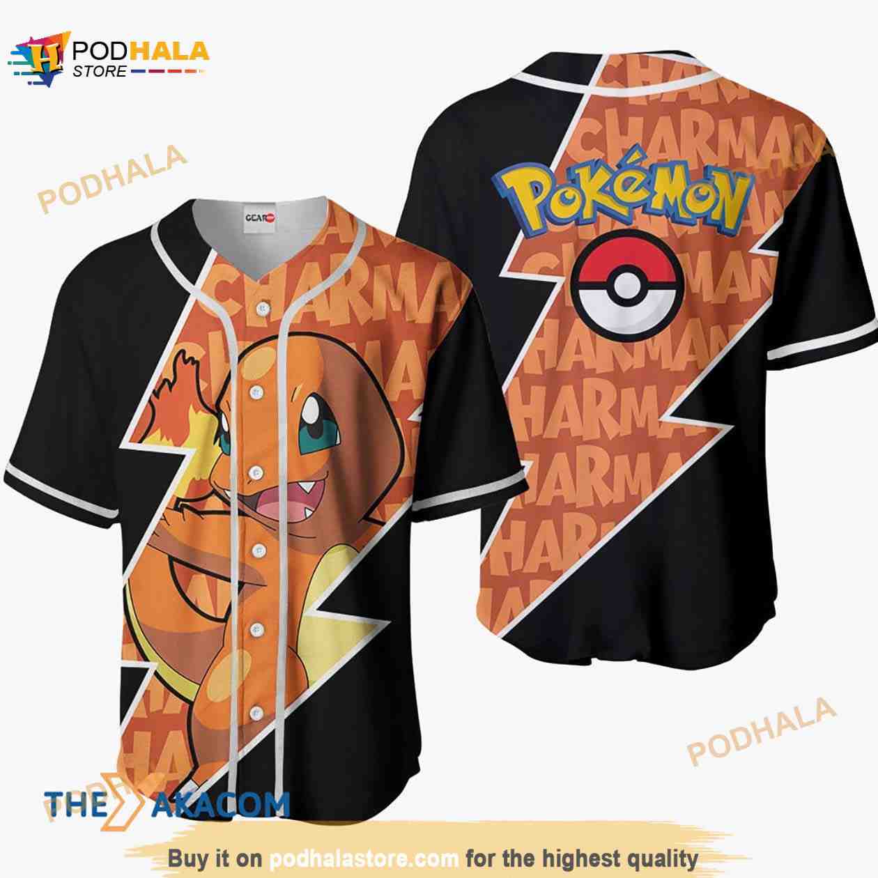 Charmander Pokemon Anime Gift Christmas For Fan 3D Baseball Jersey Shirt Charmander Pokemon Anime Gift Christmas For Fan 3D Baseball Jersey Shirt