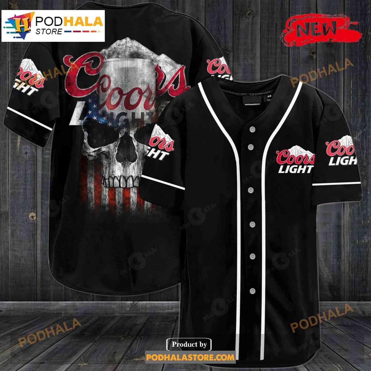 Coors Light Usa Flag Skull All Over Print Unisex Baseball Jersey Coors Light Usa Flag Skull All Over Print Unisex Baseball Jersey