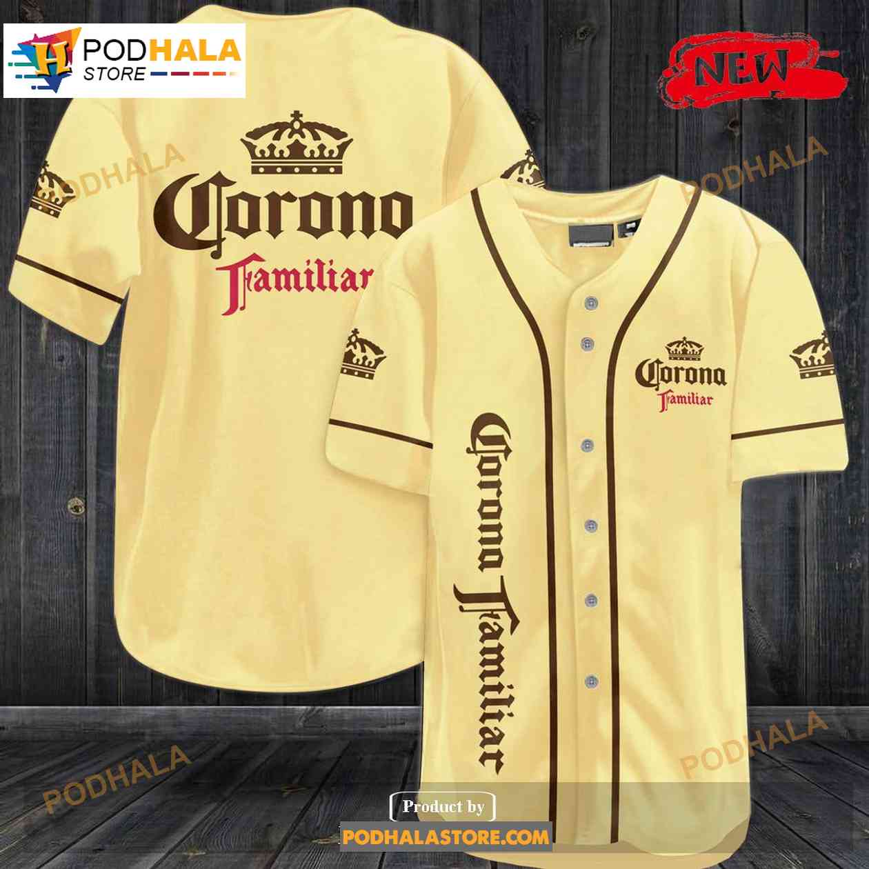 Corona Familiar Beer Baseball Jersey Corona Familiar Beer Baseball Jersey