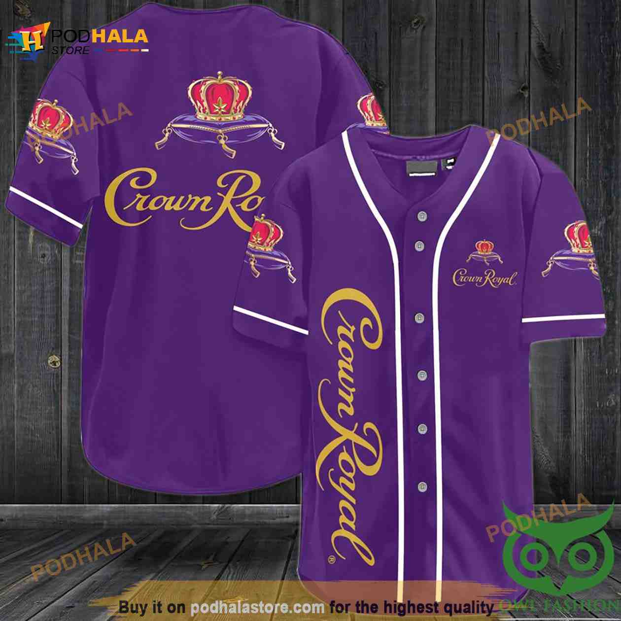 Crown Royal Whiskey 3D Baseball Jersey Shirt Crown Royal Whiskey 3D Baseball Jersey Shirt