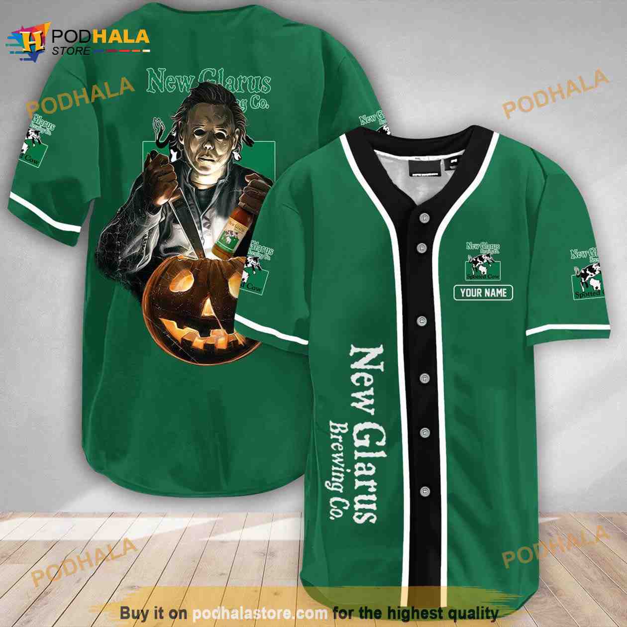 Custom Name Scary Michael Myers Pumpkin New Belgium 3D Baseball Jersey Custom Name Scary Michael Myers Pumpkin New Belgium 3D Baseball Jersey