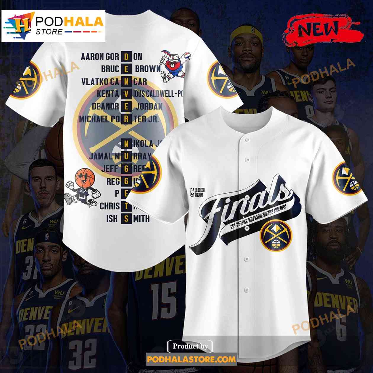 Denver Nuggets Nba Western Conference Champions White Jersey Denver Nuggets Nba Western Conference Champions White Jersey
