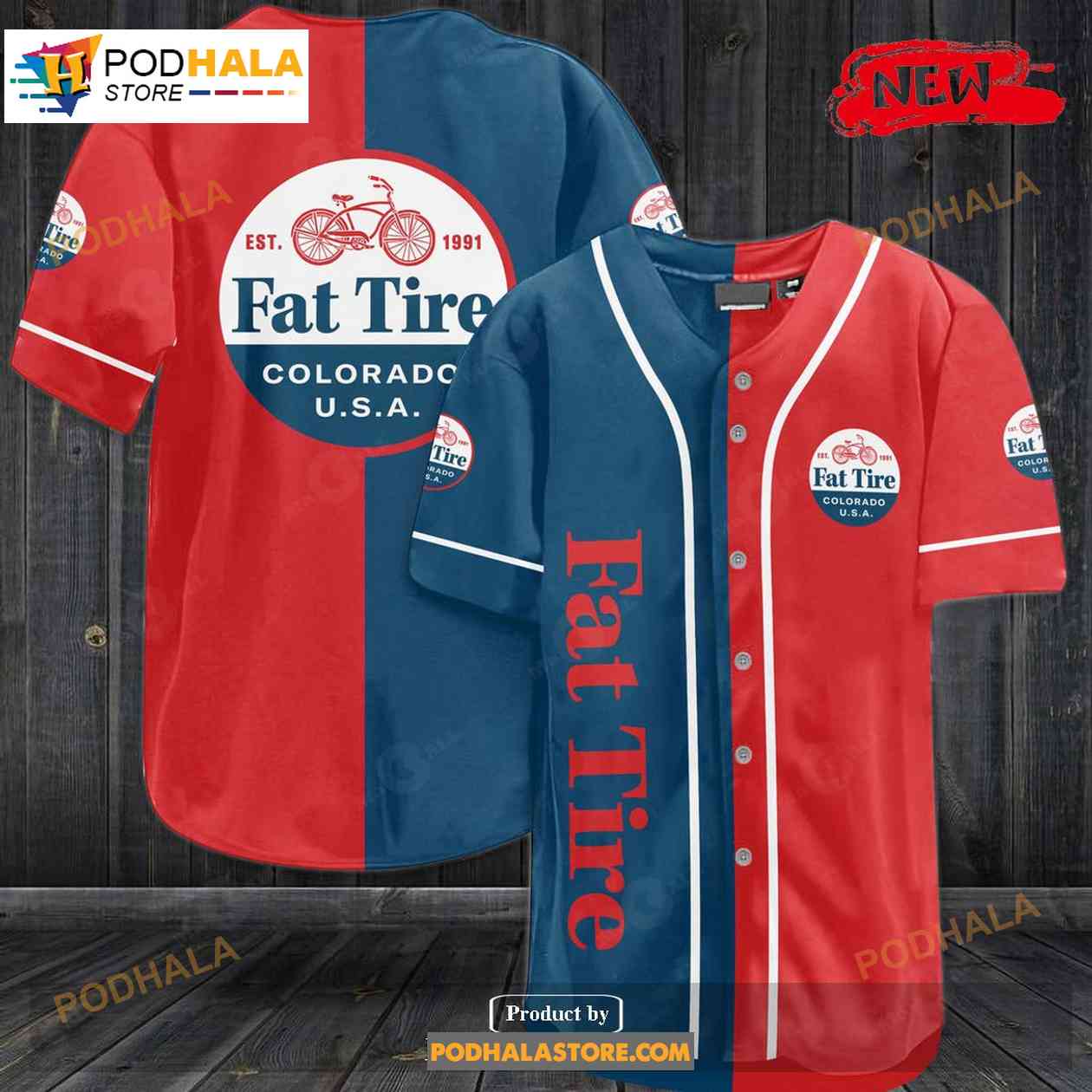 Fat Tire Beer Colorado U.S.A Baseball Jersey Fat Tire Beer Colorado U.S.A Baseball Jersey