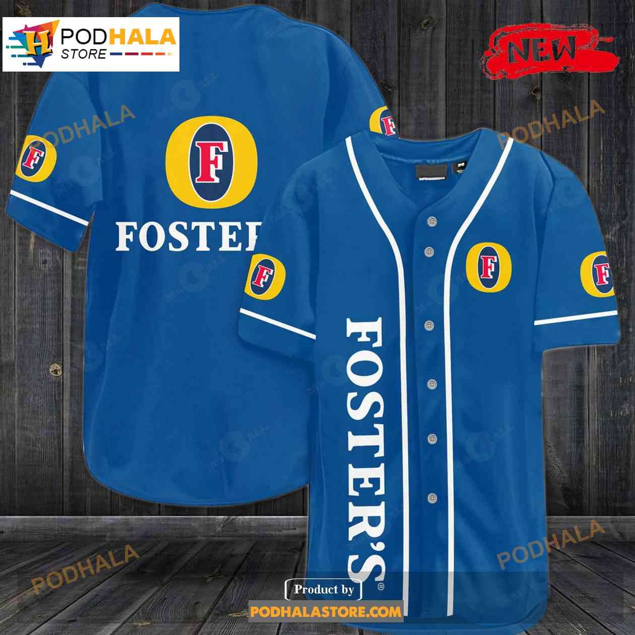 Foster’s Beer Blue Pokemon Baseball Jersey Foster’s Beer Blue Pokemon Baseball Jersey