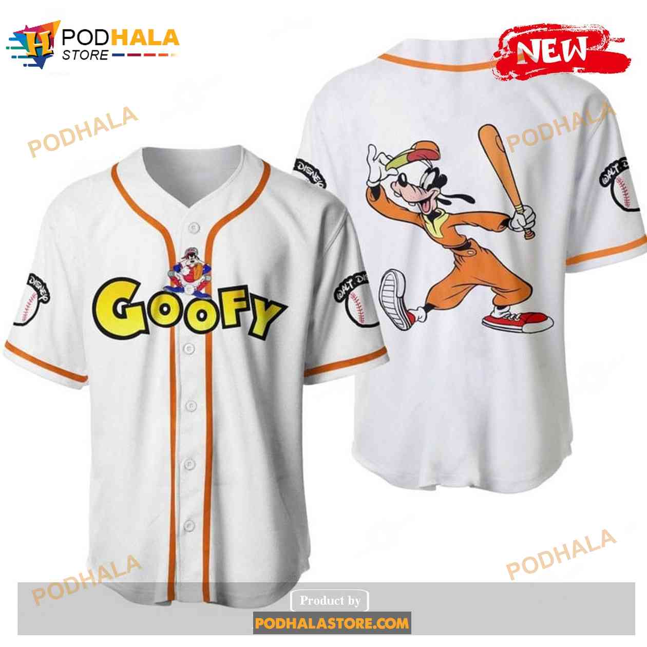 Goofy Dog Disney Cartoon Graphics All Over Print Unisex Baseball Jersey Goofy Dog Disney Cartoon Graphics All Over Print Unisex Baseball Jersey