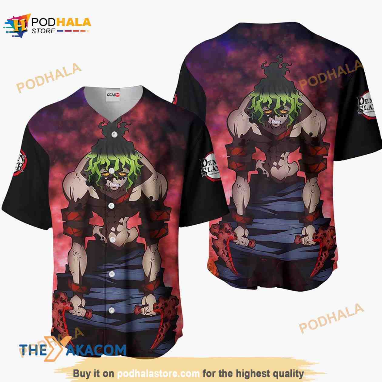 Gyutaro Kimetsu Anime Japan Style 3D Baseball Jersey Shirt Gyutaro Kimetsu Anime Japan Style 3D Baseball Jersey Shirt