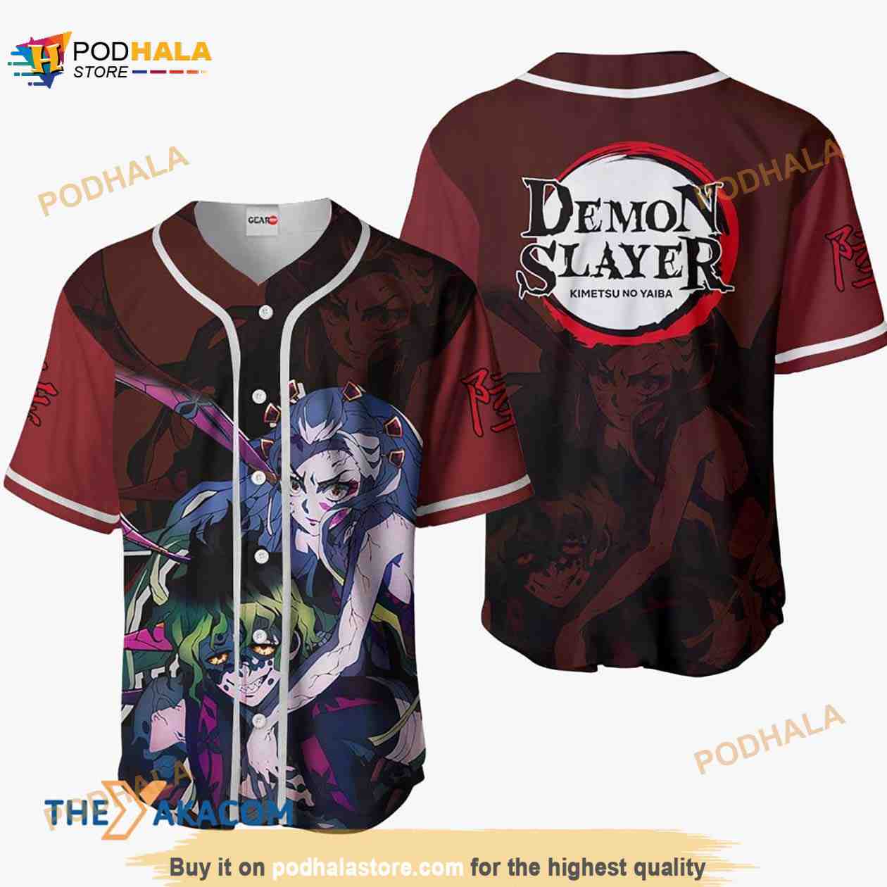 Gyutato And Daki Kimetsu Anime 3D Baseball Jersey Shirt Gyutato And Daki Kimetsu Anime 3D Baseball Jersey Shirt
