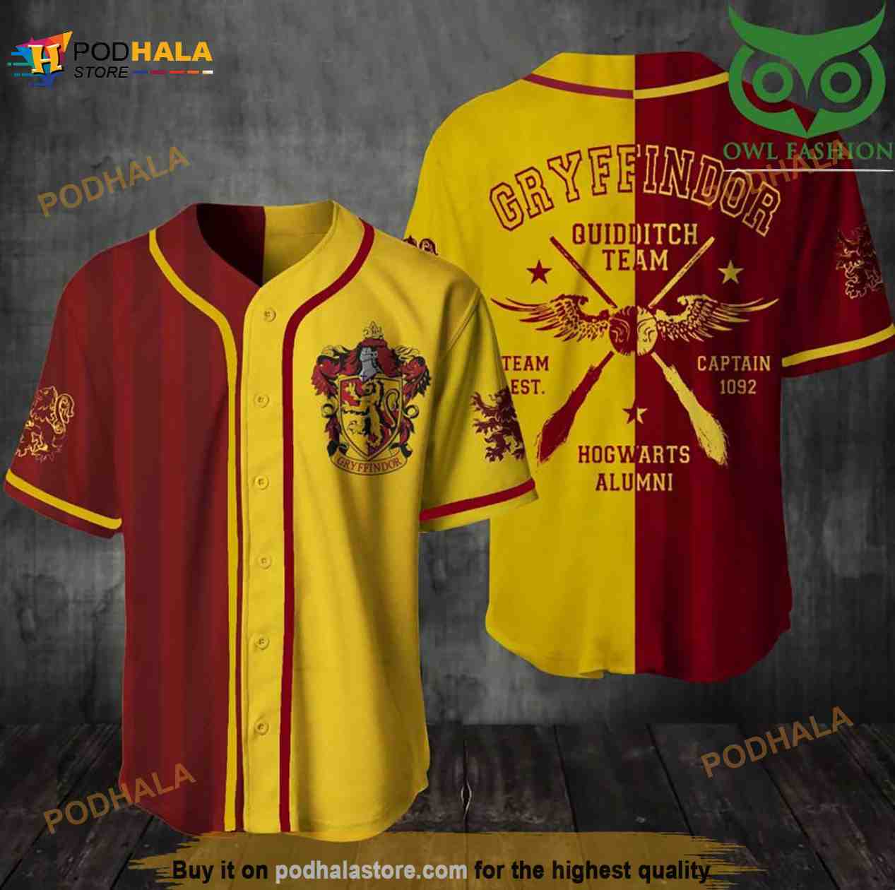 Hogwarts Gryffindor Hp 3D Baseball Jersey Shirt Hogwarts Gryffindor Hp 3D Baseball Jersey Shirt
