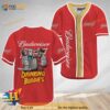 Horror Freddy Jason Drinking Buddies Budweiser 3D Baseball Jersey