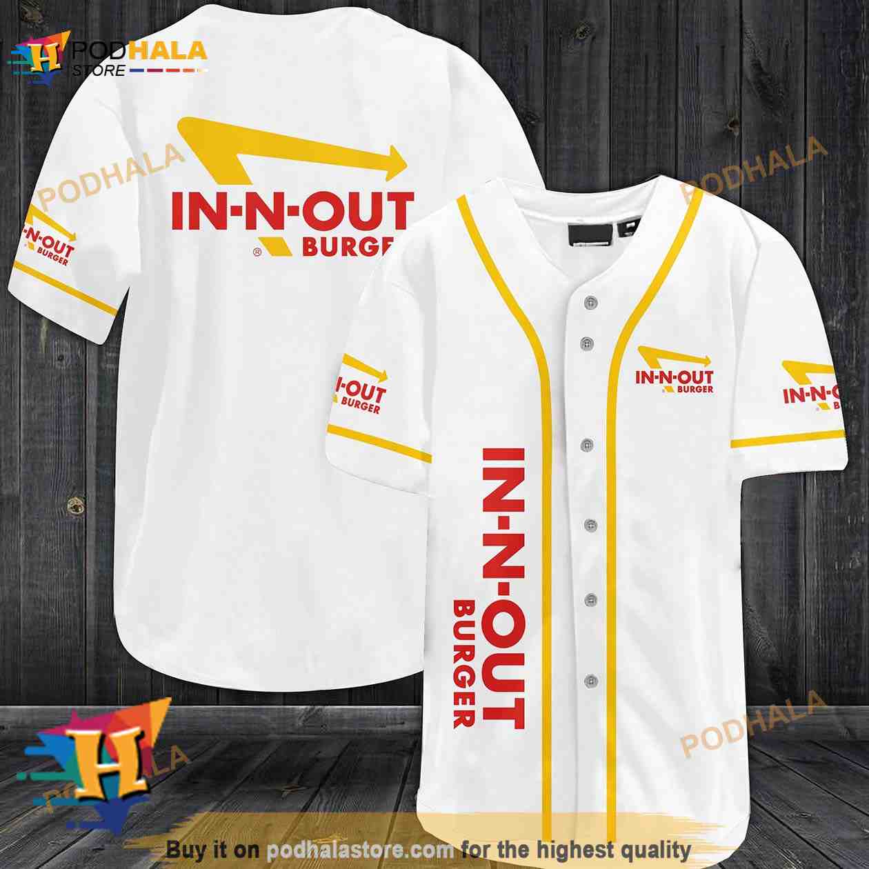 In-n-out Burger 3D Baseball Jersey In-n-out Burger 3D Baseball Jersey