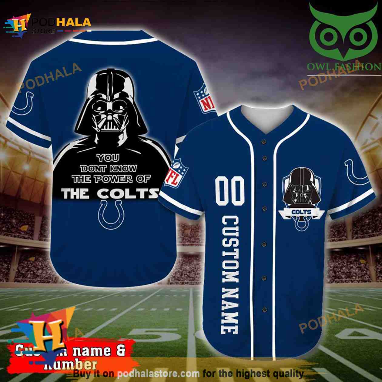 Indianapolis Colts 3D Baseball Jersey Darth Vader Star Wars Personalized Custom Name Number Indianapolis Colts 3D Baseball Jersey Darth Vader Star Wars Personalized Custom Name Number