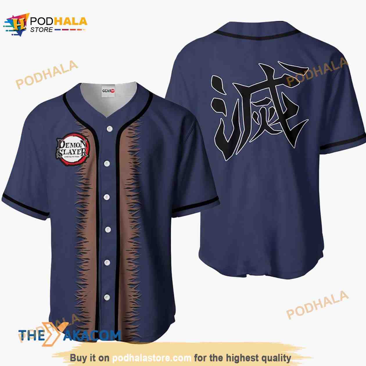 Inosuke Kimetsu Anime Costume 3D Baseball Jersey Shirt Inosuke Kimetsu Anime Costume 3D Baseball Jersey Shirt