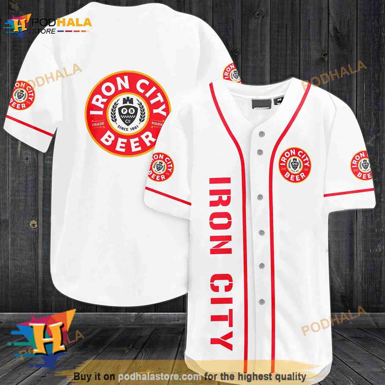 Iron City Beer 3D Baseball Jersey Iron City Beer 3D Baseball Jersey