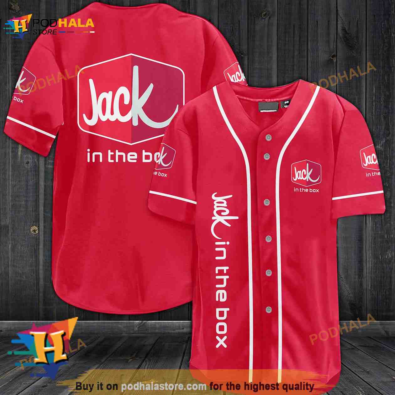 Jack In The Box 3D Baseball Jersey Jack In The Box 3D Baseball Jersey