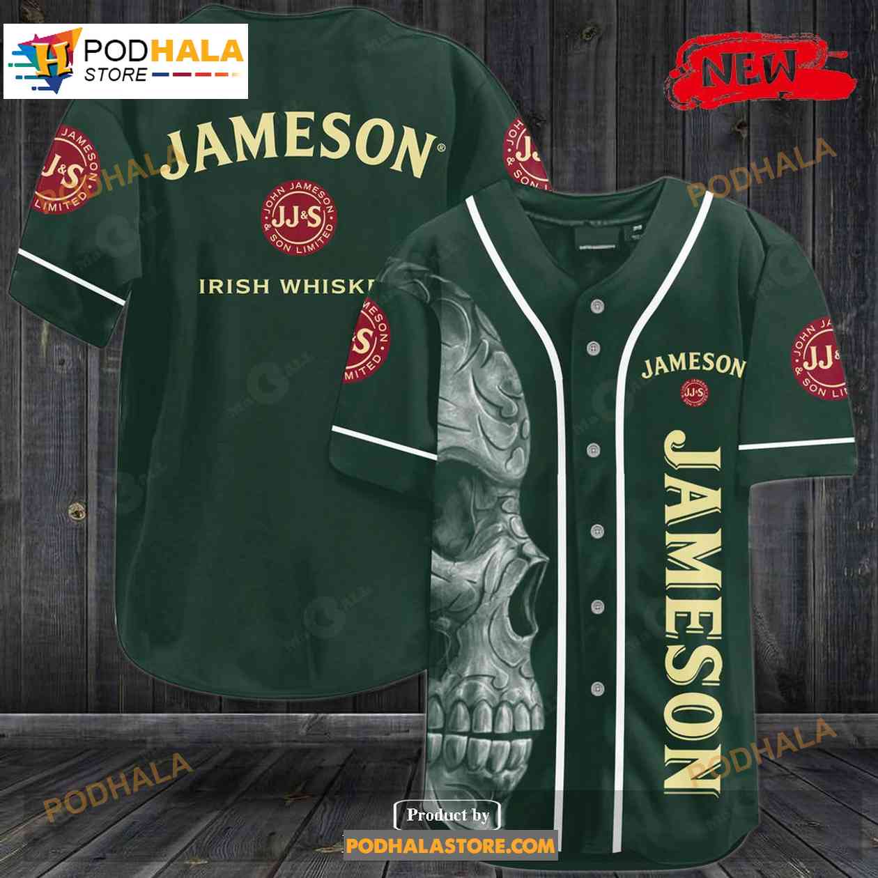 Jameson Skull Baseball Jersey Jameson Skull Baseball Jersey
