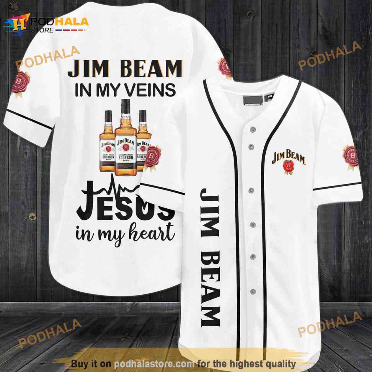 Jim Beam In My Veins Jesus In My Heart 3D Baseball Jersey Jim Beam In My Veins Jesus In My Heart 3D Baseball Jersey