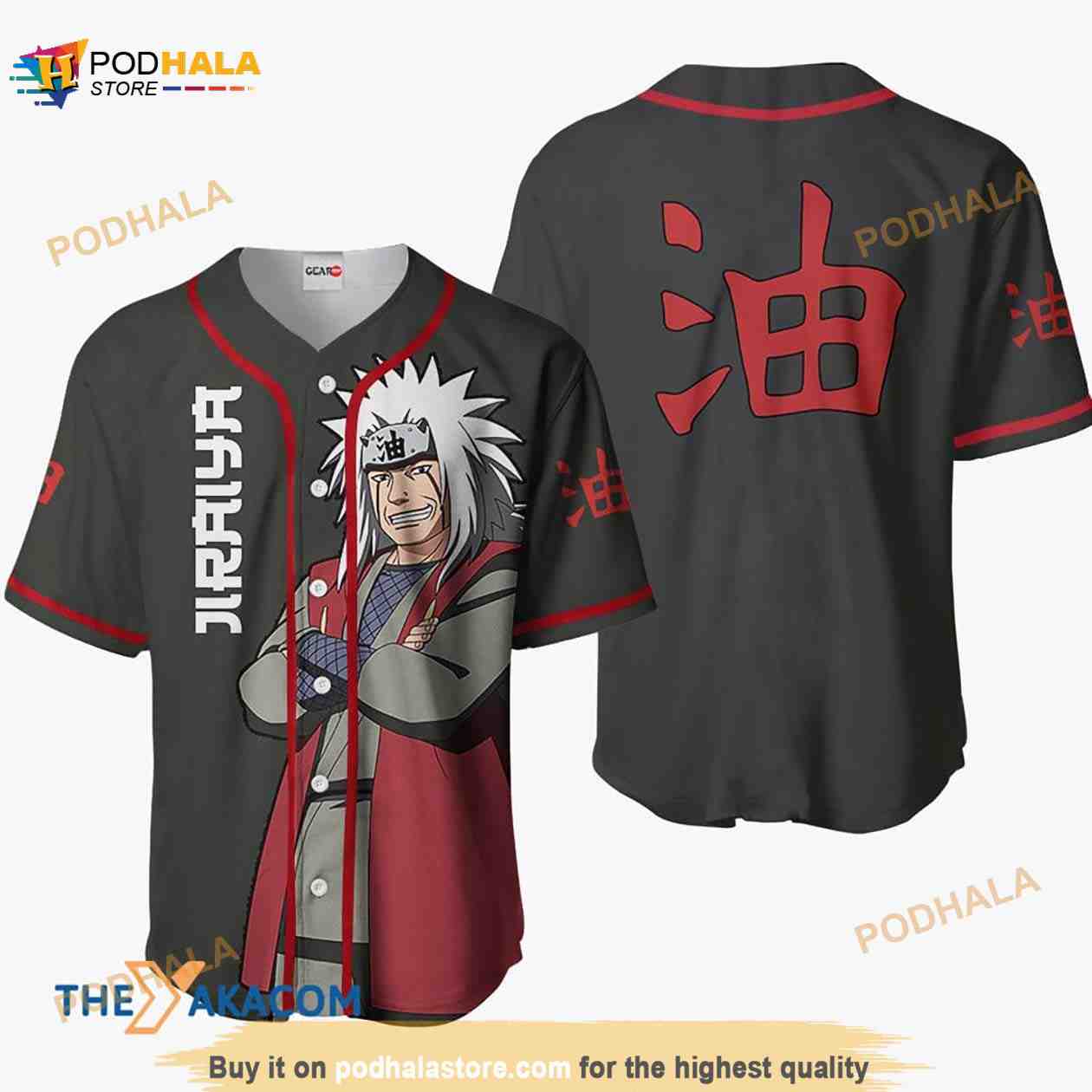 Jiraiya Naruto Anime 3D Baseball Jersey Shirt Jiraiya Naruto Anime 3D Baseball Jersey Shirt