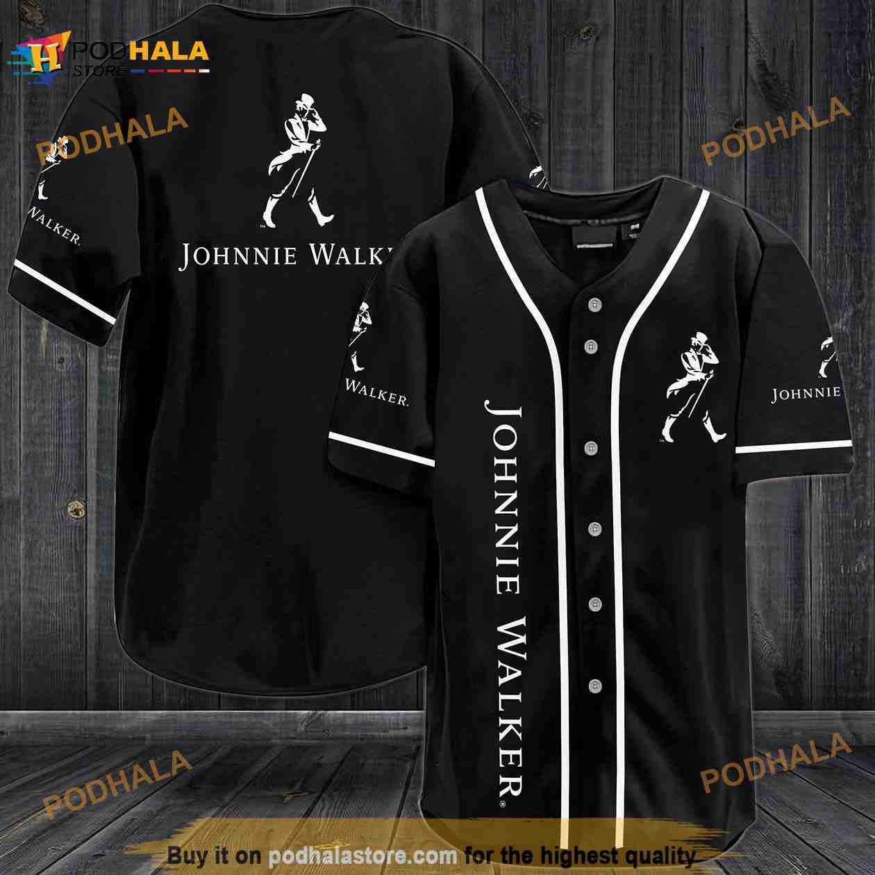 Johnnie Walker Whiskey 3D Baseball Jersey Johnnie Walker Whiskey 3D Baseball Jersey