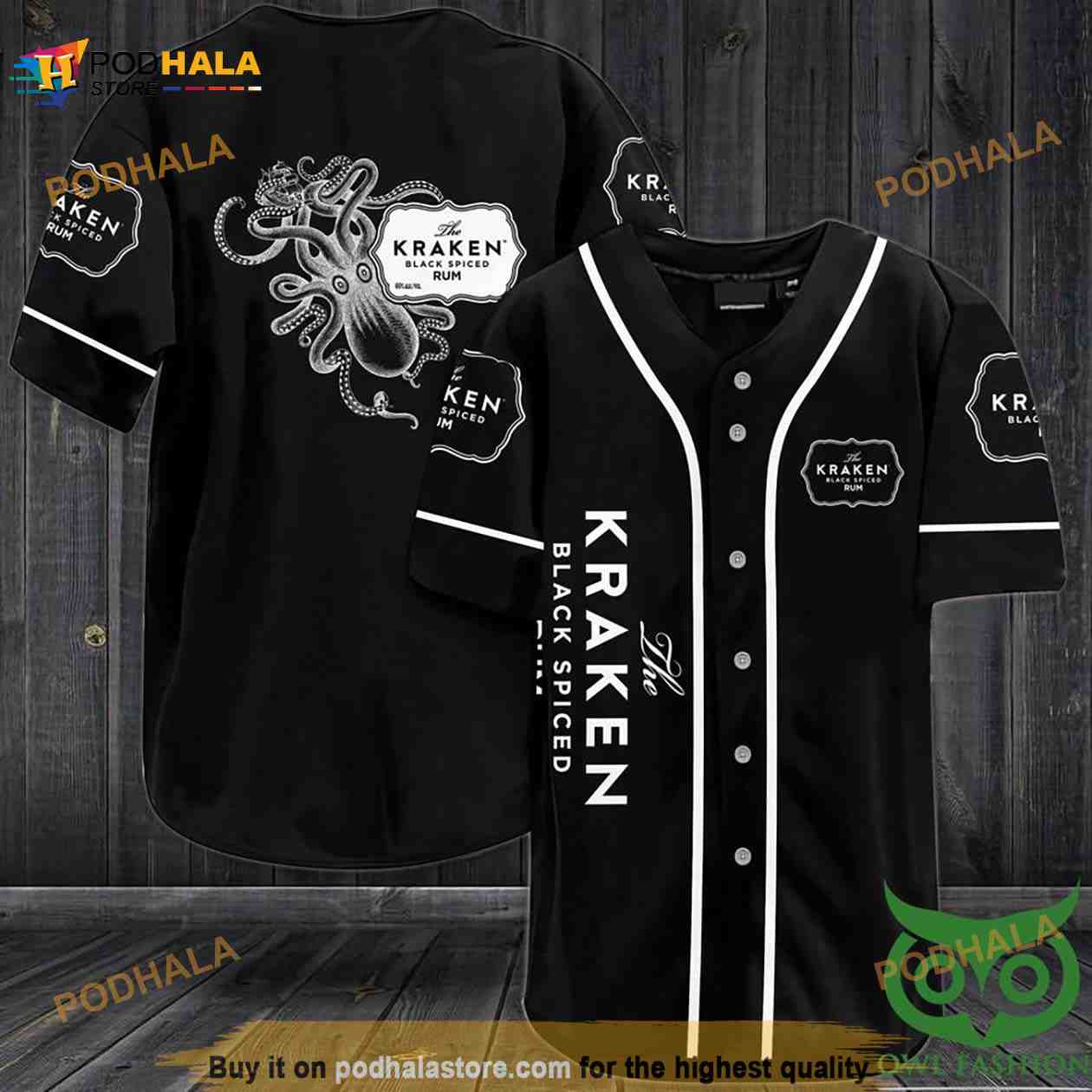 Kraken Black Spiced Rum 3D Baseball Jersey Shirt Kraken Black Spiced Rum 3D Baseball Jersey Shirt
