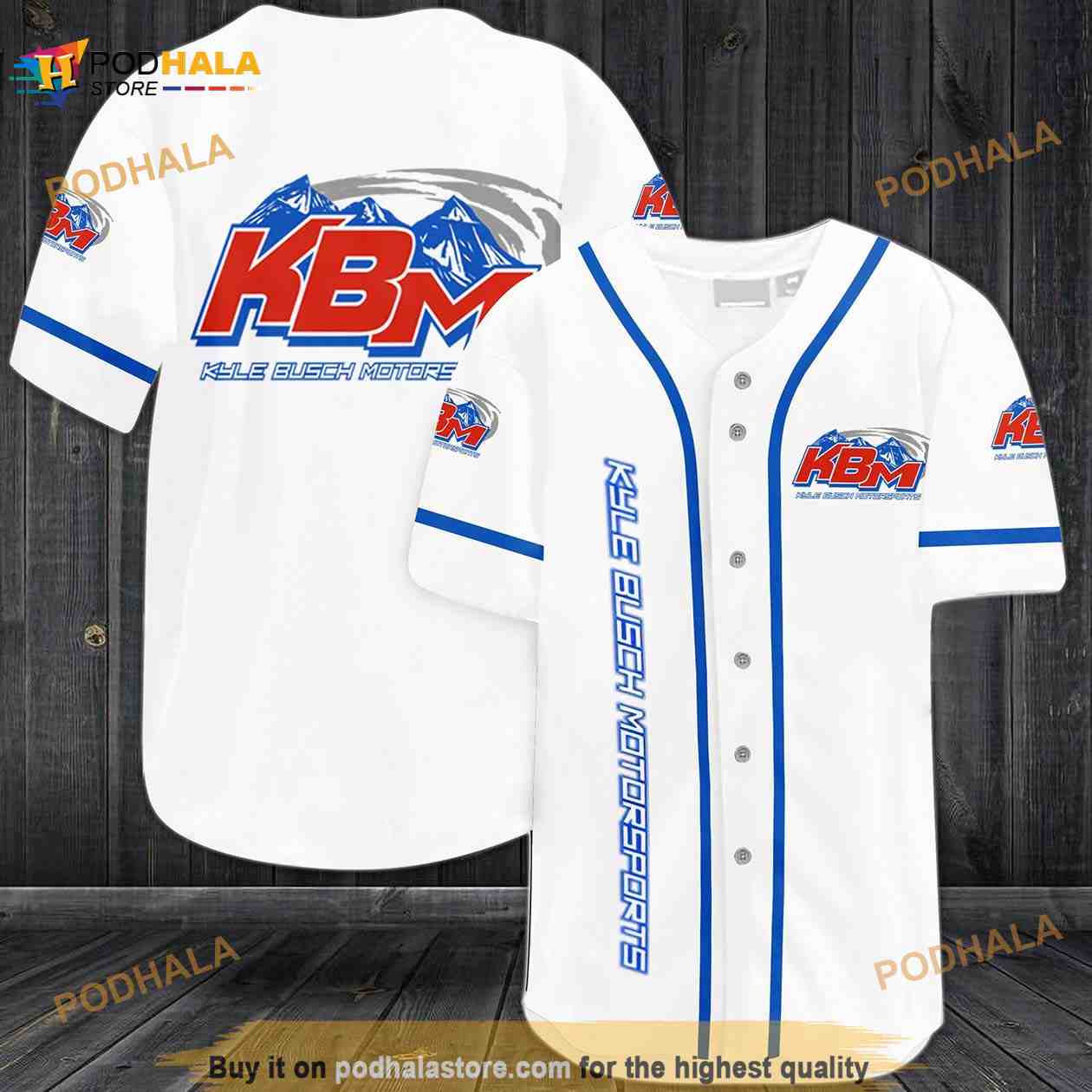 Kyle Busch Motorsports Kbm Car Team 3D Baseball Jersey Kyle Busch Motorsports Kbm Car Team 3D Baseball Jersey
