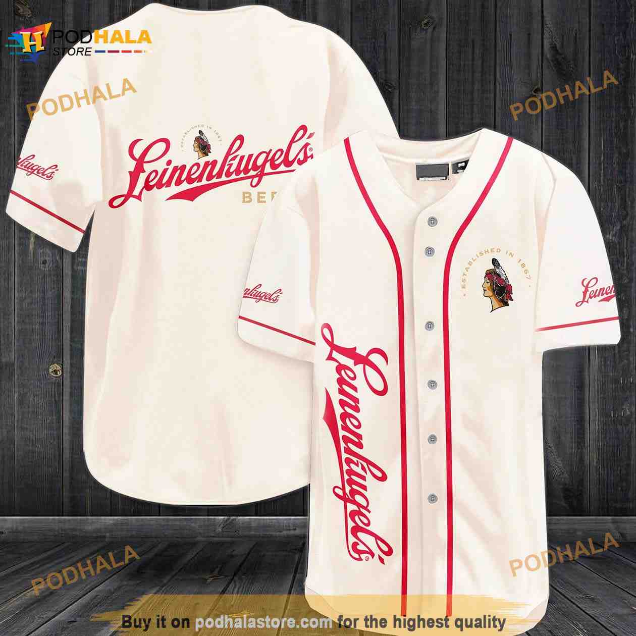 Leinenkugel Beer 3D Baseball Jersey Leinenkugel Beer 3D Baseball Jersey