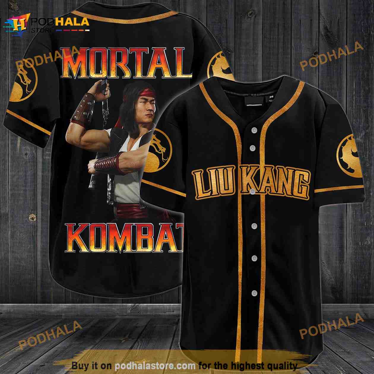 Liu Kang Mortal Kombat All Over Print Unisex 3D Baseball Jersey Liu Kang Mortal Kombat All Over Print Unisex 3D Baseball Jersey