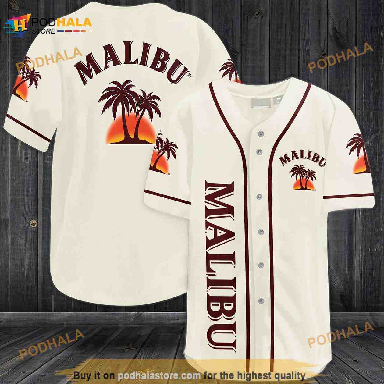 Malibu 3D Baseball Jersey Malibu 3D Baseball Jersey