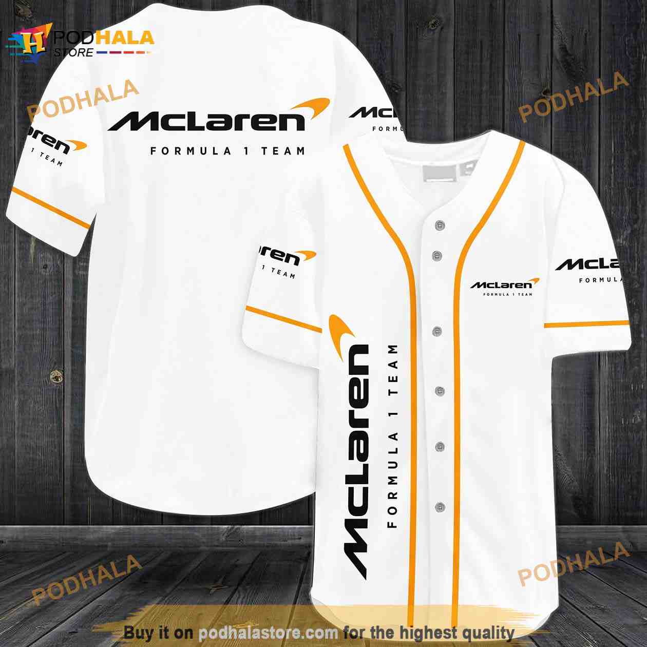 Mclaren Formula 1 Team 3D Baseball Jersey Mclaren Formula 1 Team 3D Baseball Jersey