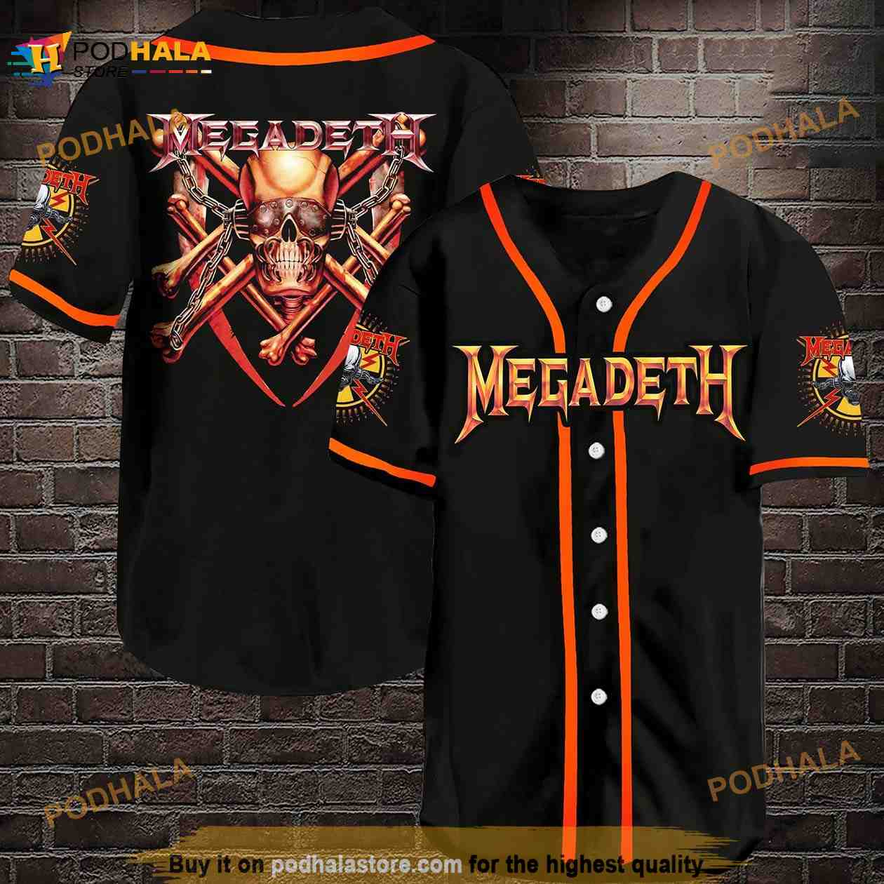 Megadeth 3D Baseball Jersey Shirt Megadeth 3D Baseball Jersey Shirt