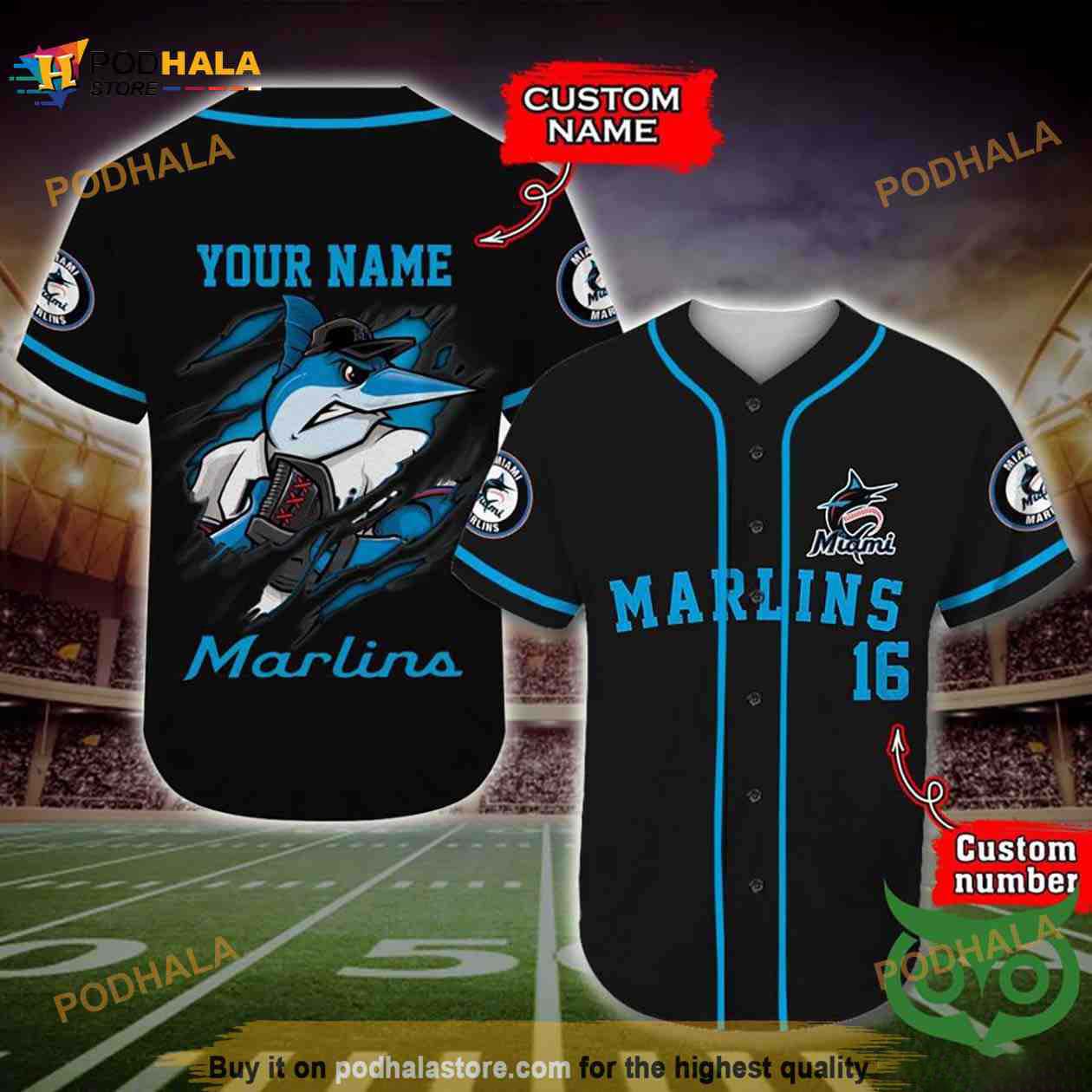 Miami Marlins 3D Baseball Jersey Personalized Gift Miami Marlins 3D Baseball Jersey Personalized Gift