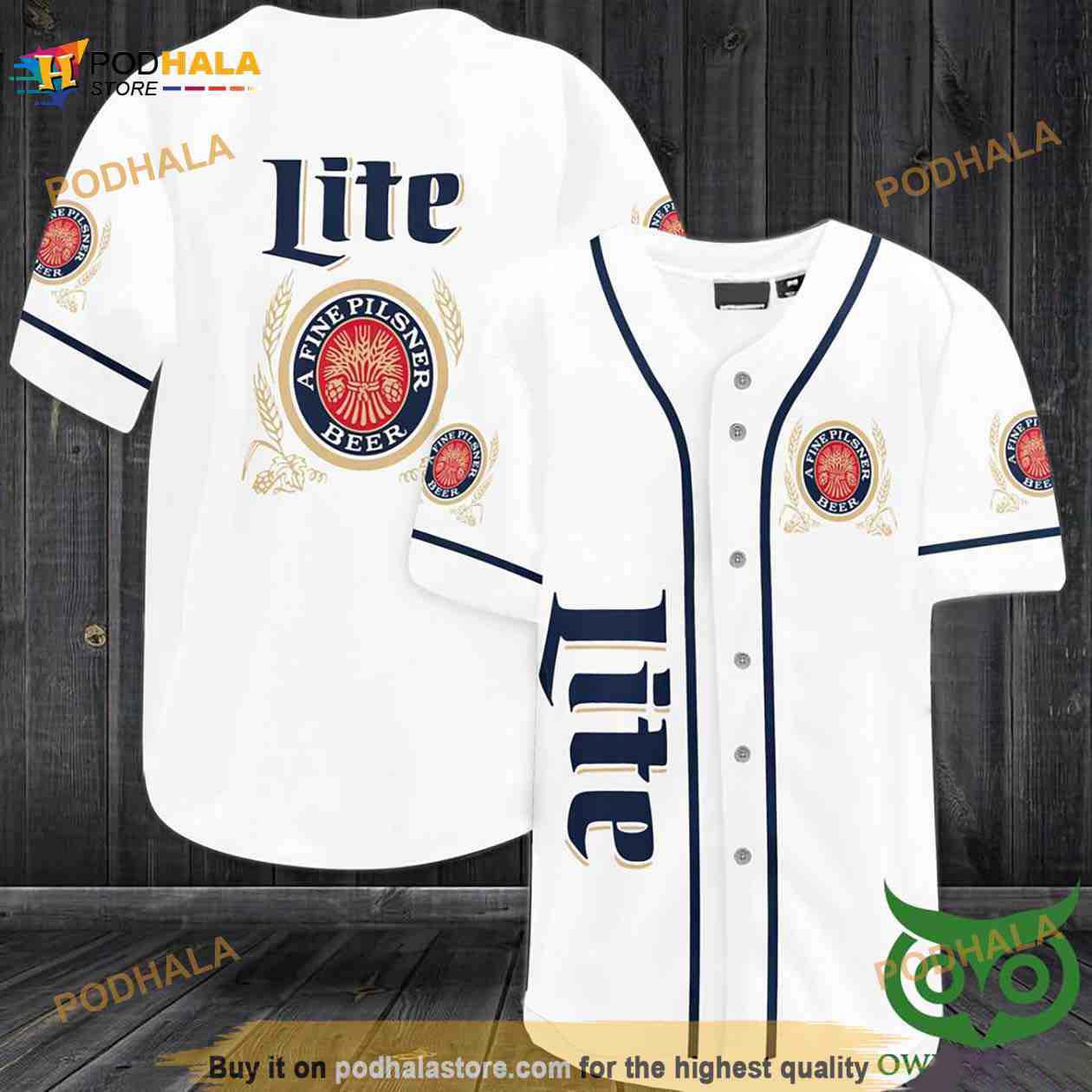 Miller Lite Beer 3D Baseball Jersey Shirt Miller Lite Beer 3D Baseball Jersey Shirt